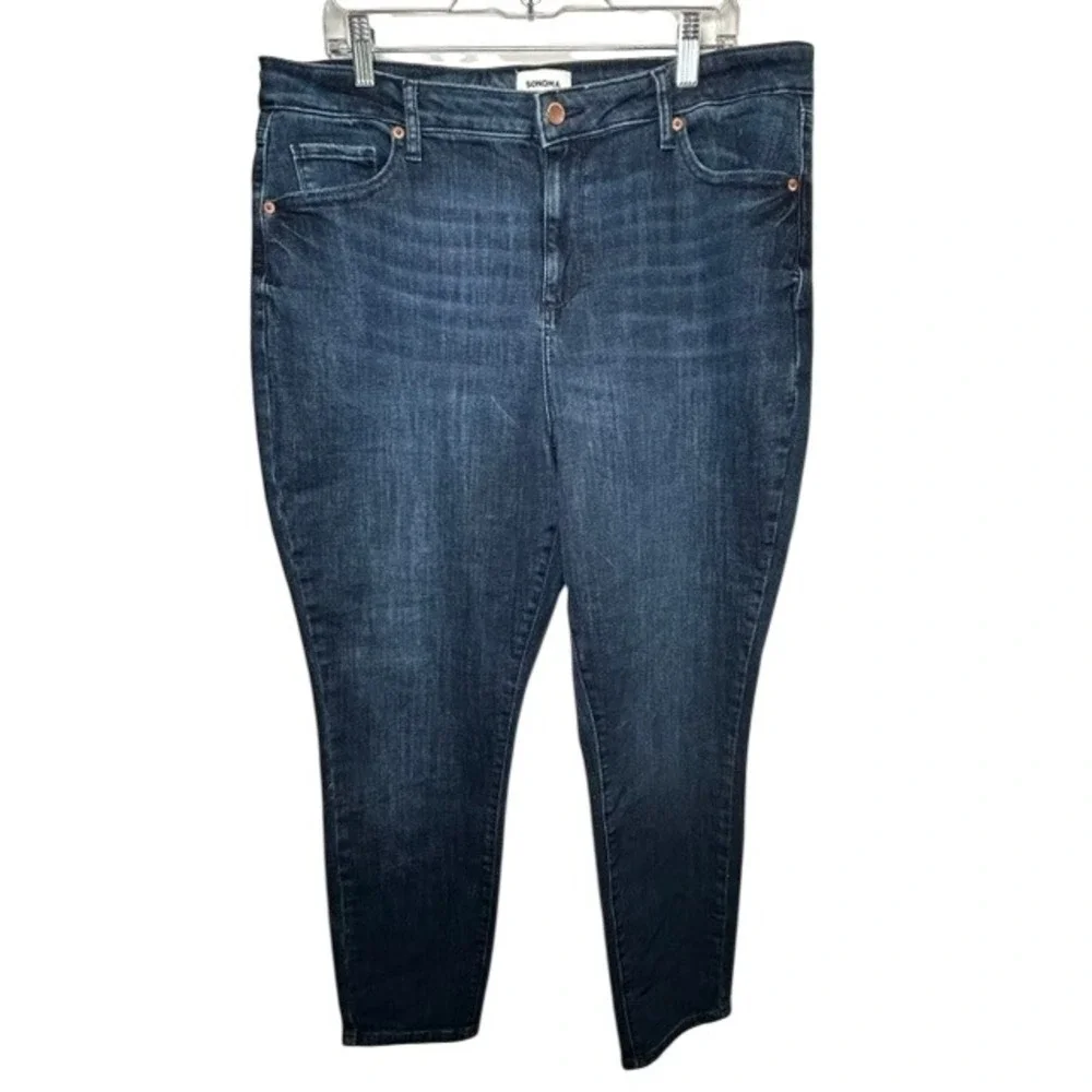 Sonoma Women's Dark Wash High Rise Skinny Stretch Jeans 18R